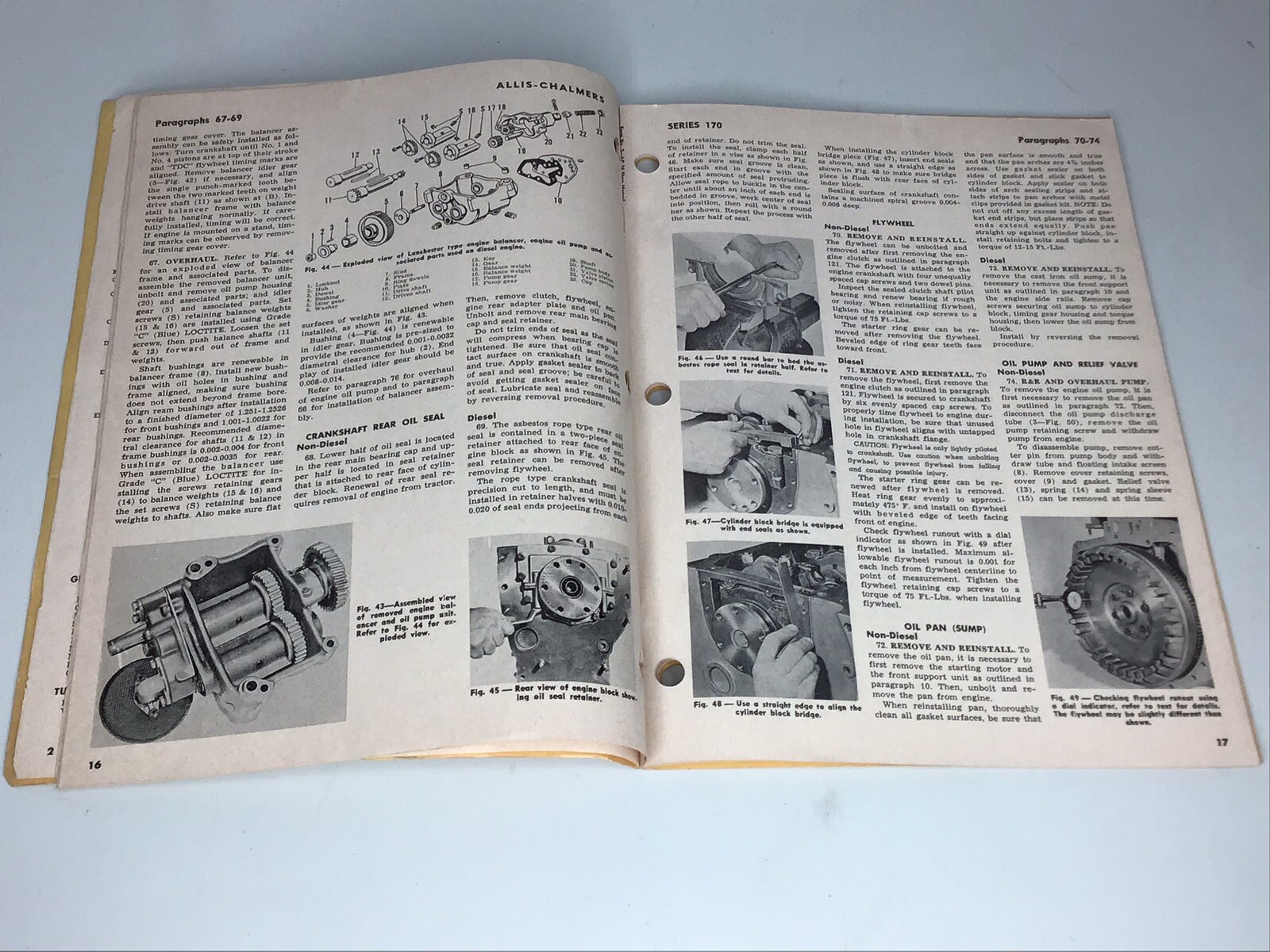 I & T Shop Service Allis-Chalmers Tractor Shop Manual 170 Series Manual #AC-24