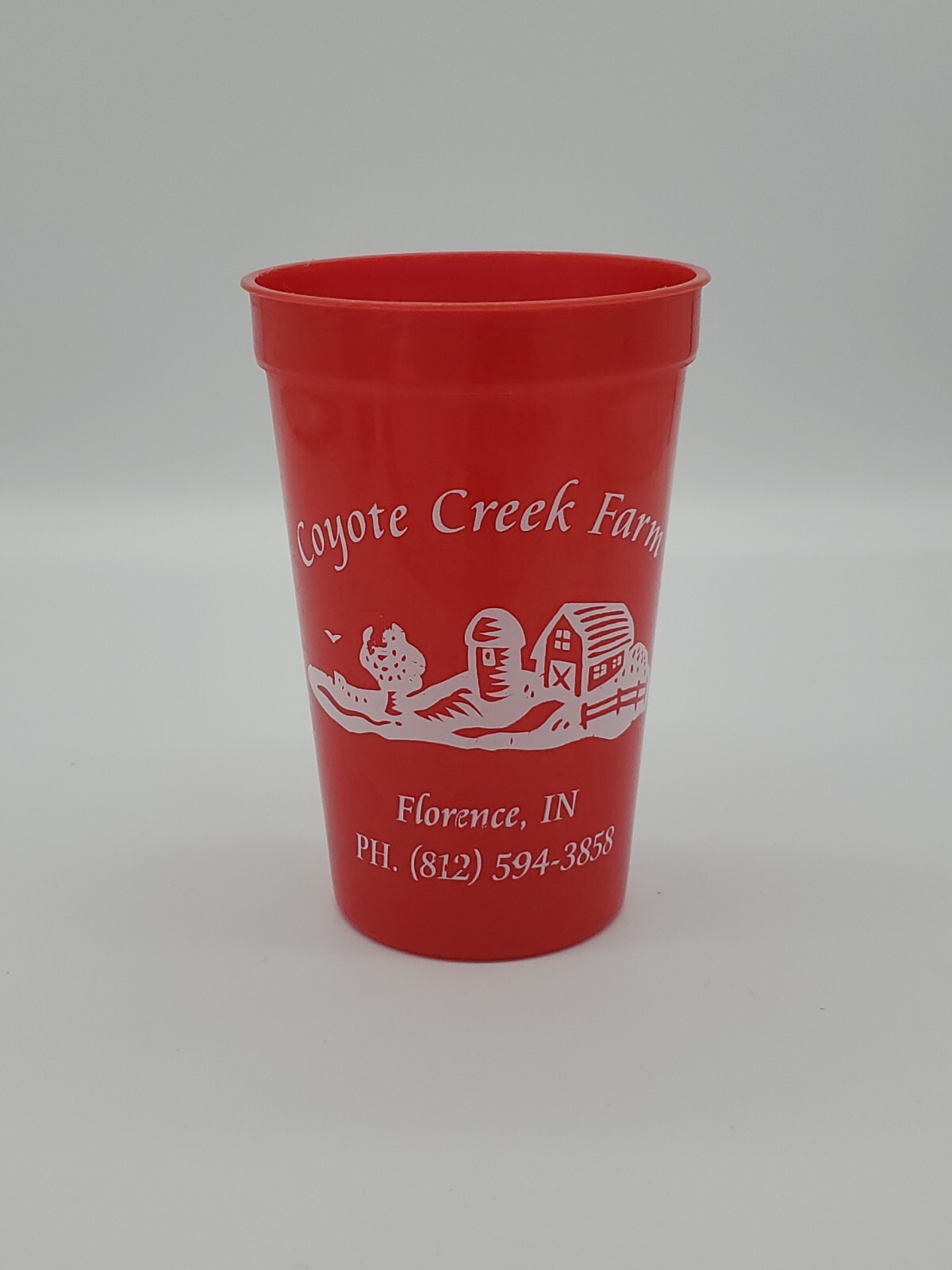 Coyote Creek Farm Florence, IN Indiana Farm Plastic Advertising Cup