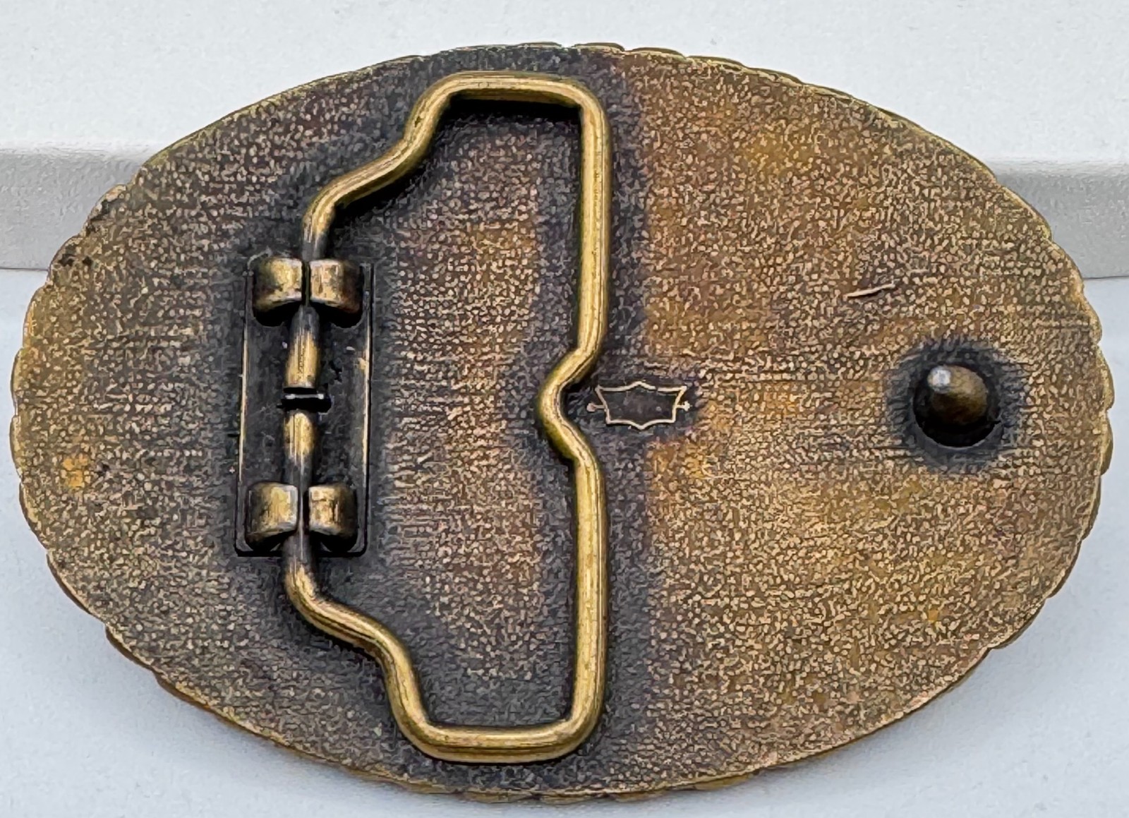 Vintage MACWHYTE Wire Rope Advertising Belt Buckle Bronze Brass Agriculture