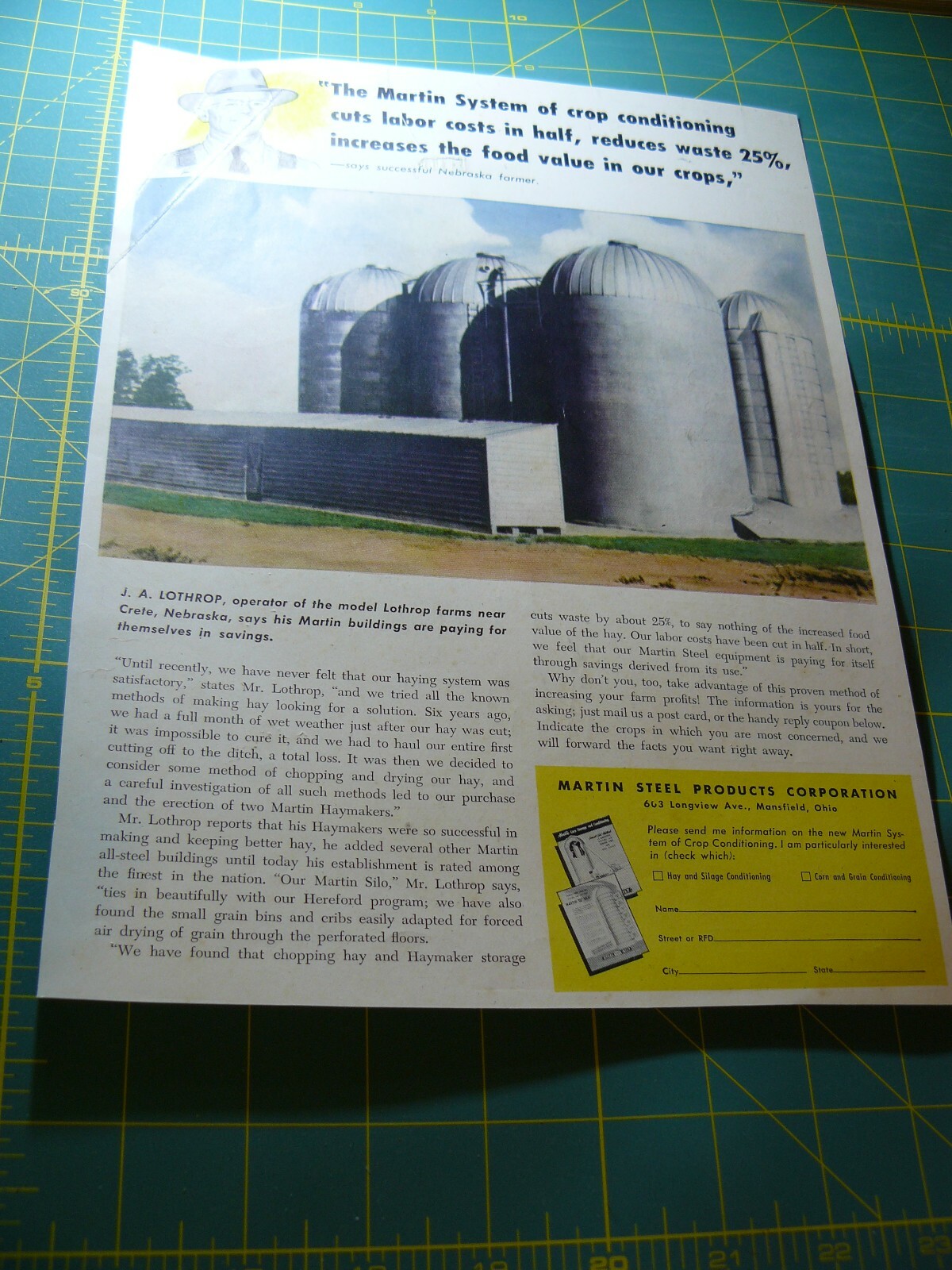 The FARM QUARTERLY – Autumn 1953 – the MARTIN STEEL SYSTEM / Mansfield, OH