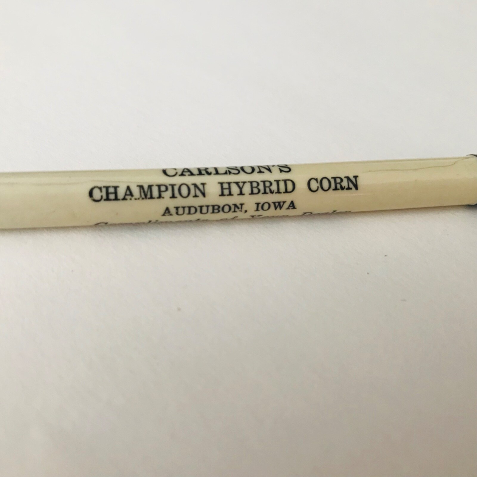 Vintage CARLSON&rsquo;S CHAMPION Hybrid Corn Dealer Audubon Iowa IA Mechanical Pencil