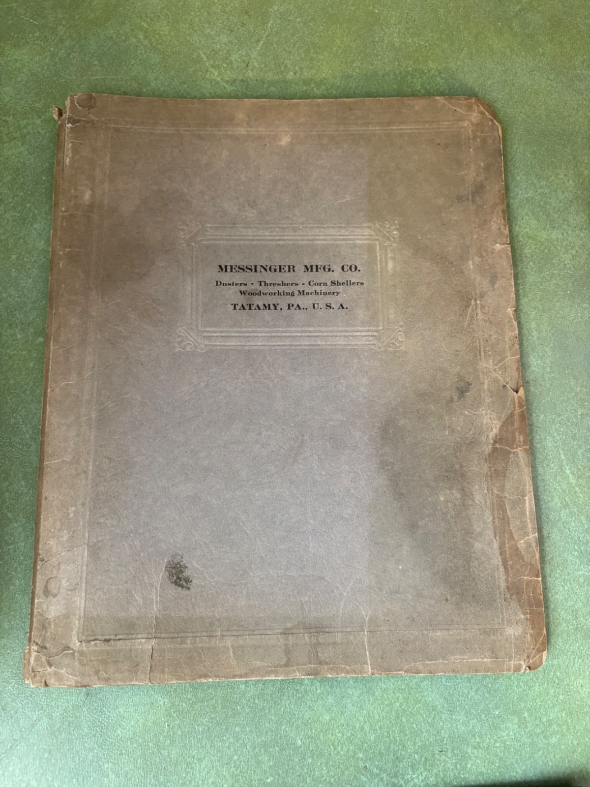 1939 Messinger Farm Machinery Manufacturing Dealer Sales Catalog Tatamy,Pa