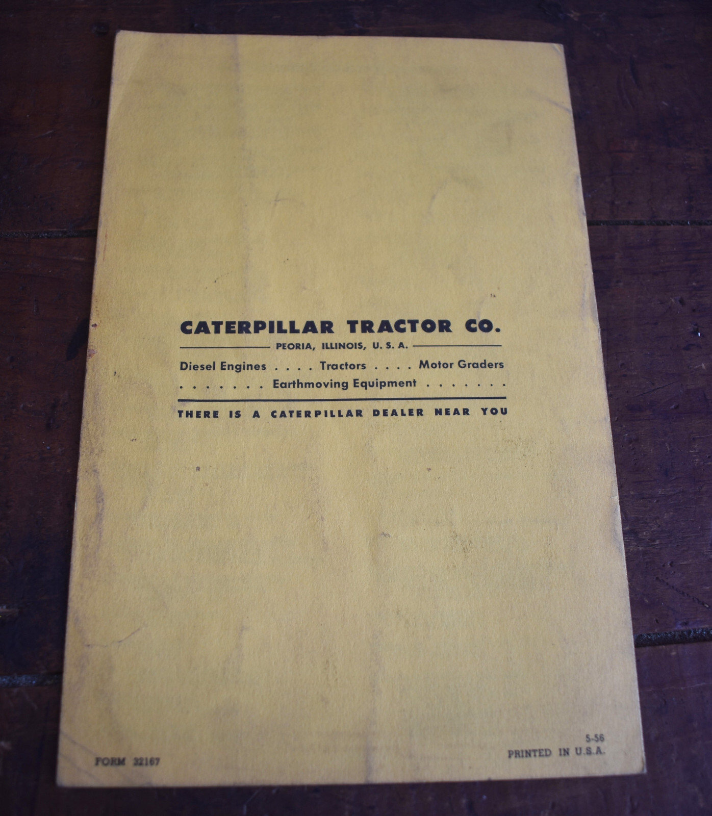 VIntage 1956 Caterpillar Diesel Engines Superior Lubricants Guide Brochure