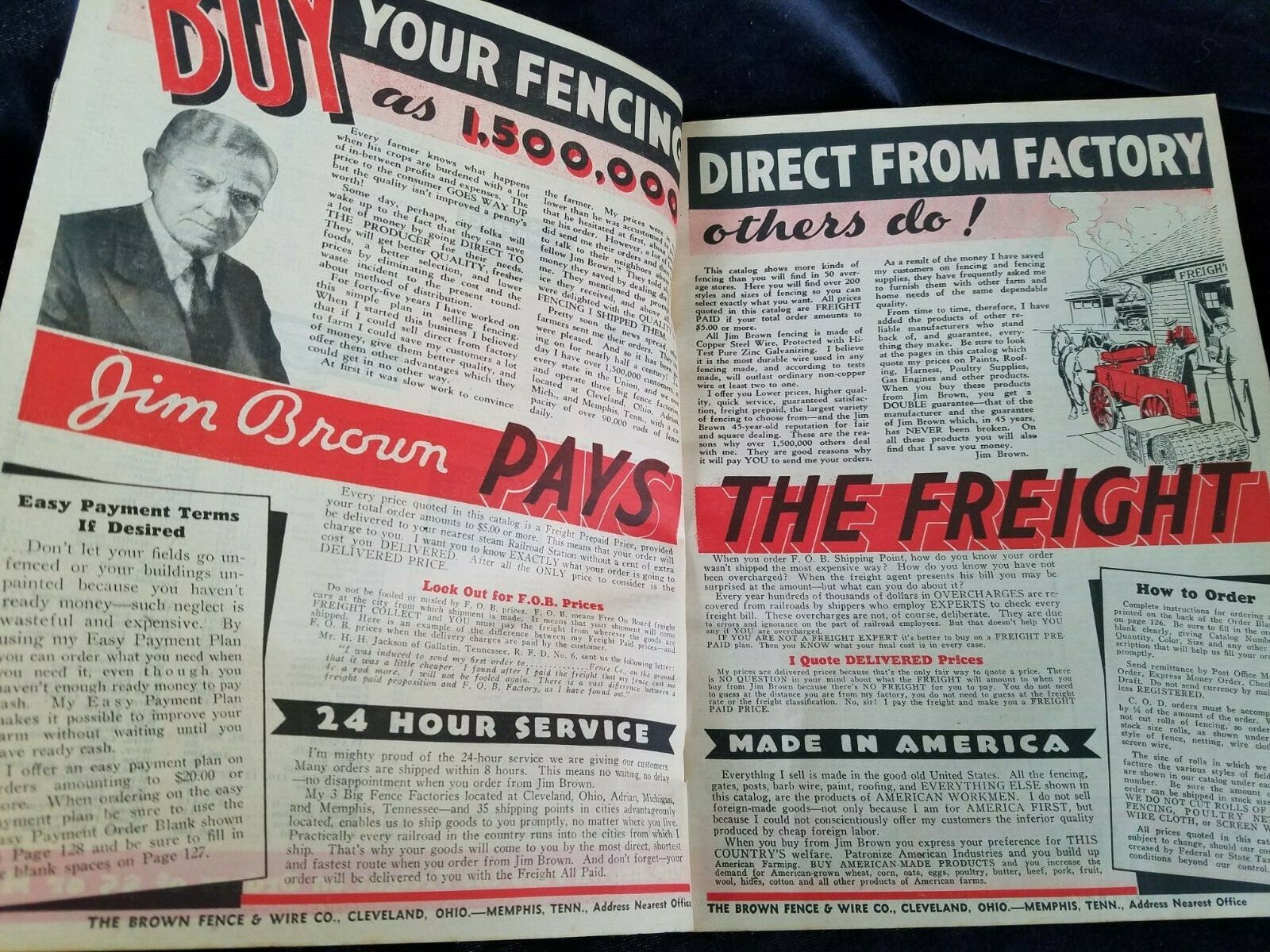 1934 Catalog Brown Fence & Wire Cleveland Memphis Gates Paint Farm Color Chart