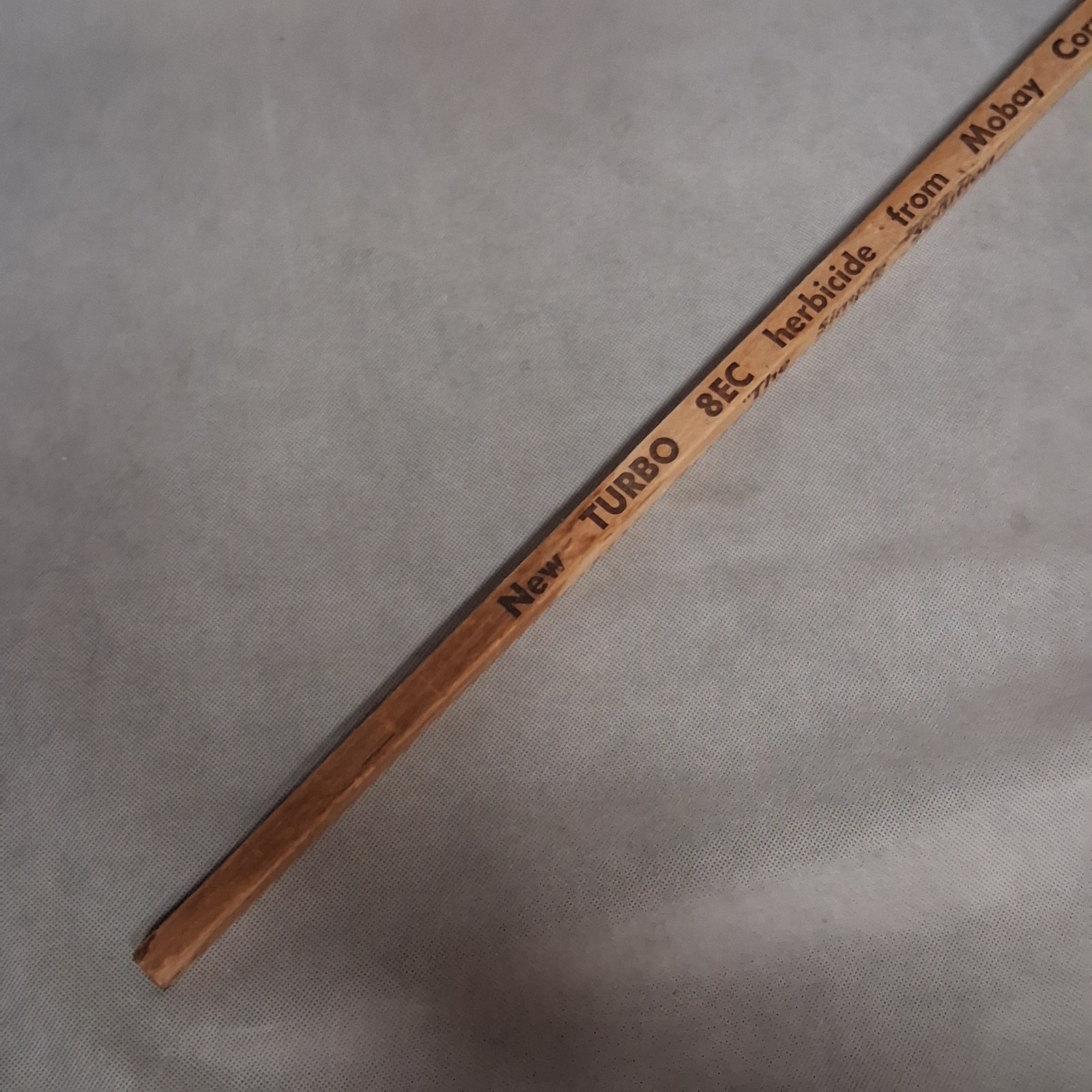 Vintage Agricultural Turbo 8EC Herbicide Advertising Wooden Yard Stick Square