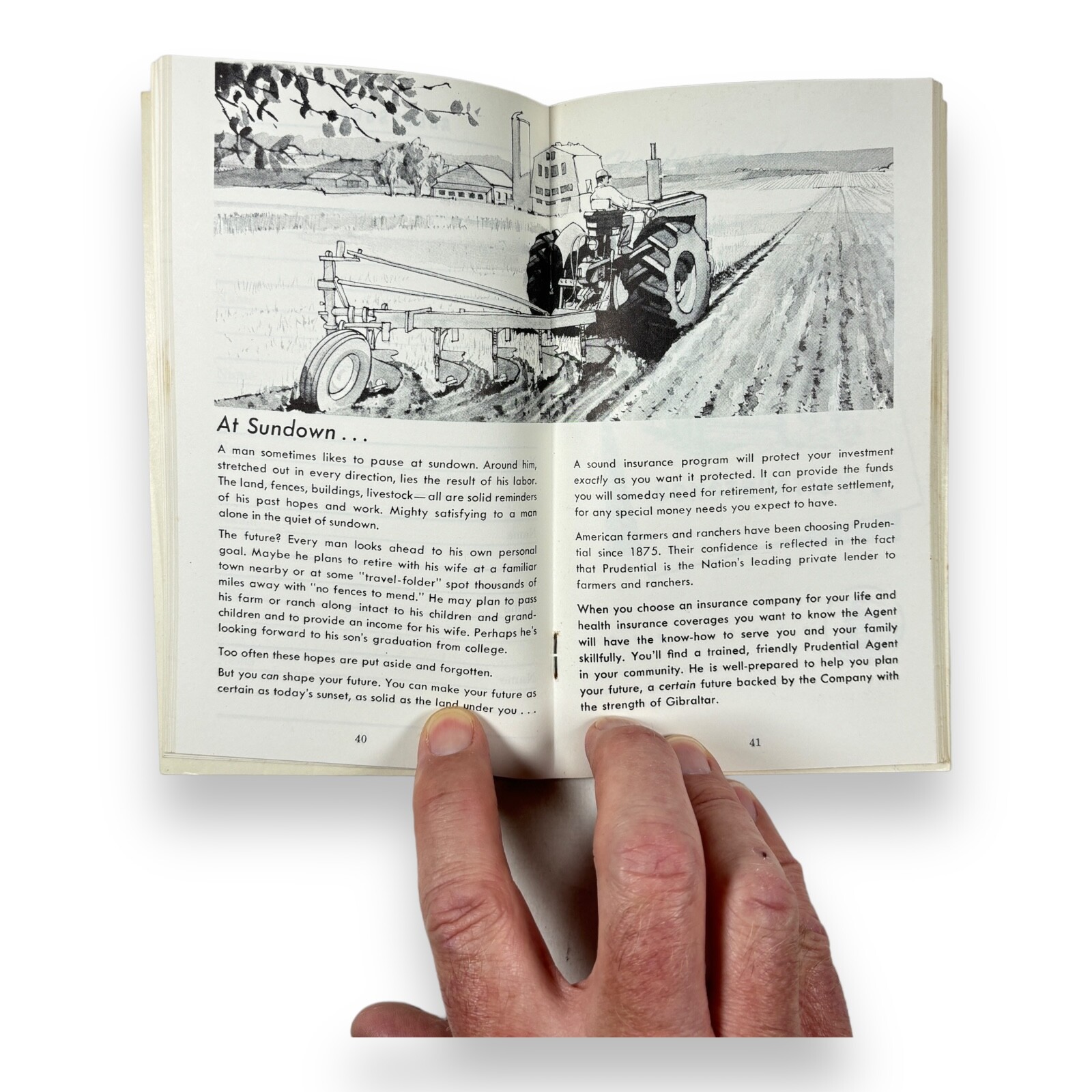 1966 Prudential Insurance Handbook for Farmers Ranchers Pocket Information Book