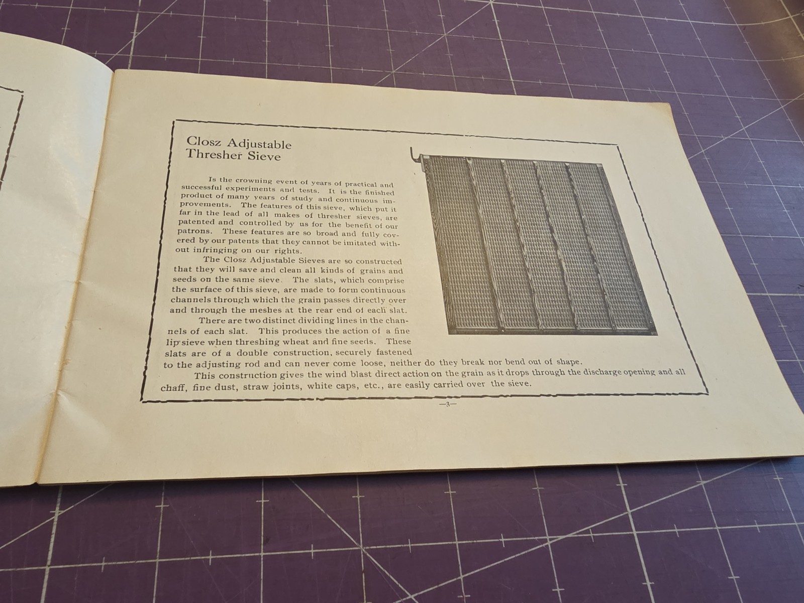 1913/1914 Closz & Howard Manufacturing Threashing Machine Parts Catalog