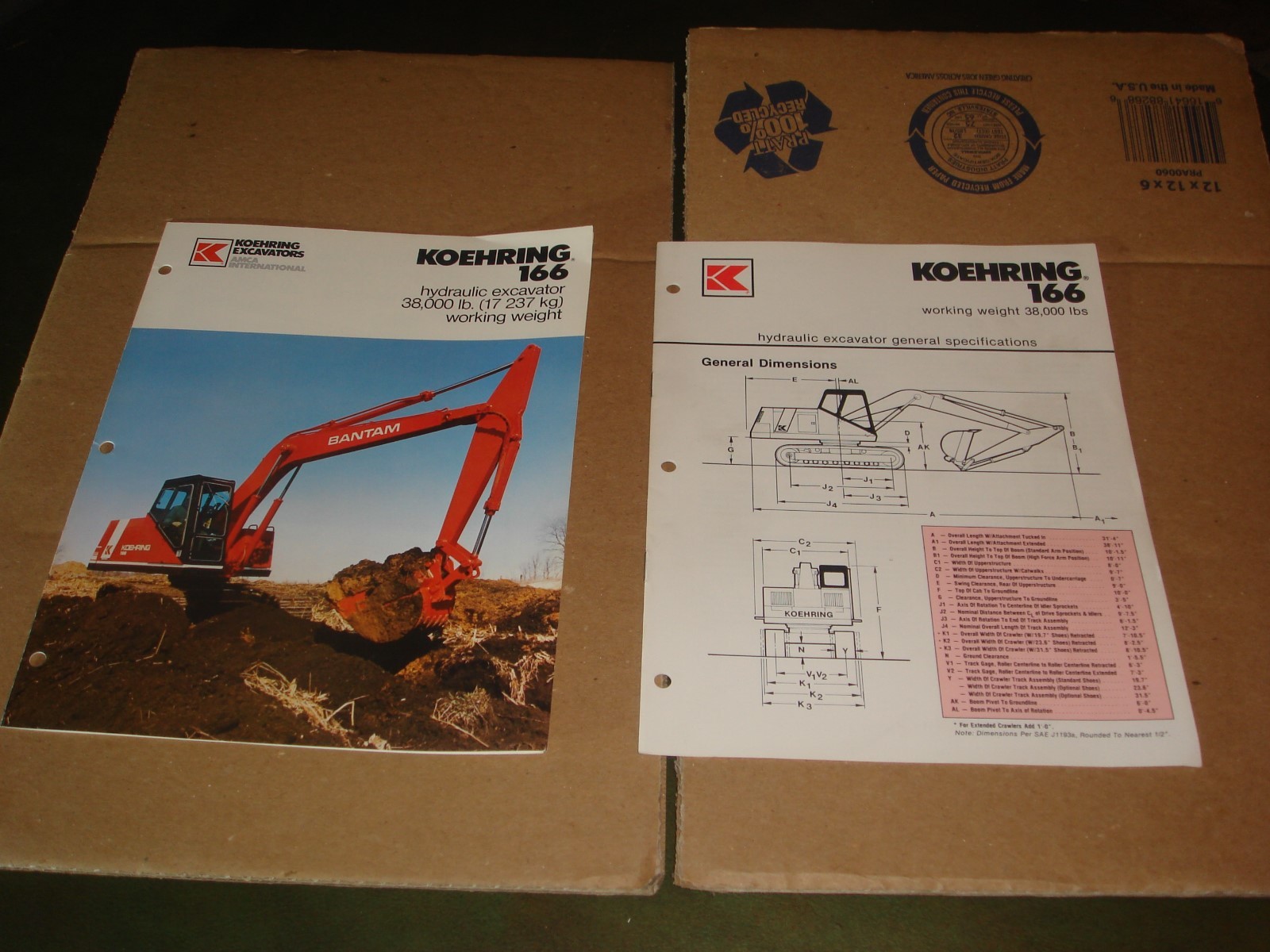 Koehring 166 Excavator Dealers Sales Brochure Pamphlet