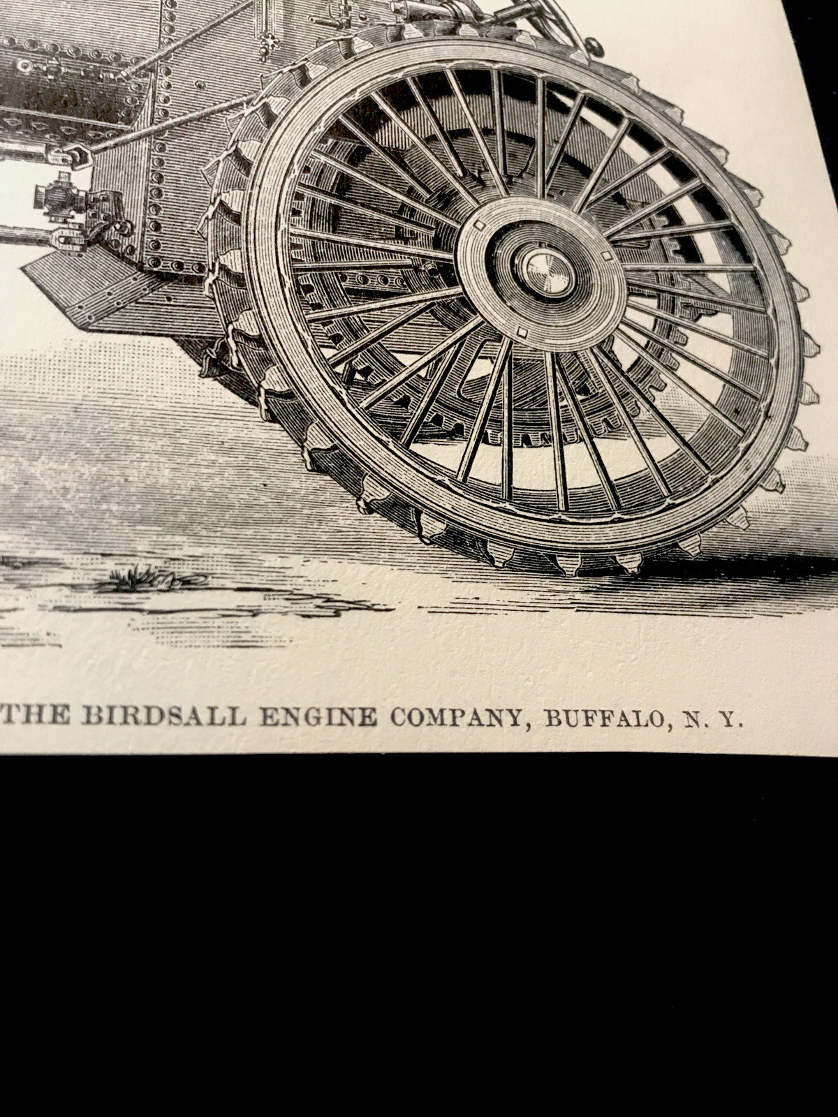 1889 Birdsall Tractor Farm Engraving Advertising – Buffalo – New York