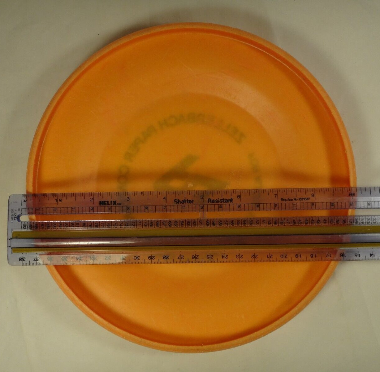 Vintage Zellerbach Paper Company Orange Frisbee Humphrey Flyer Crown Z Logging
