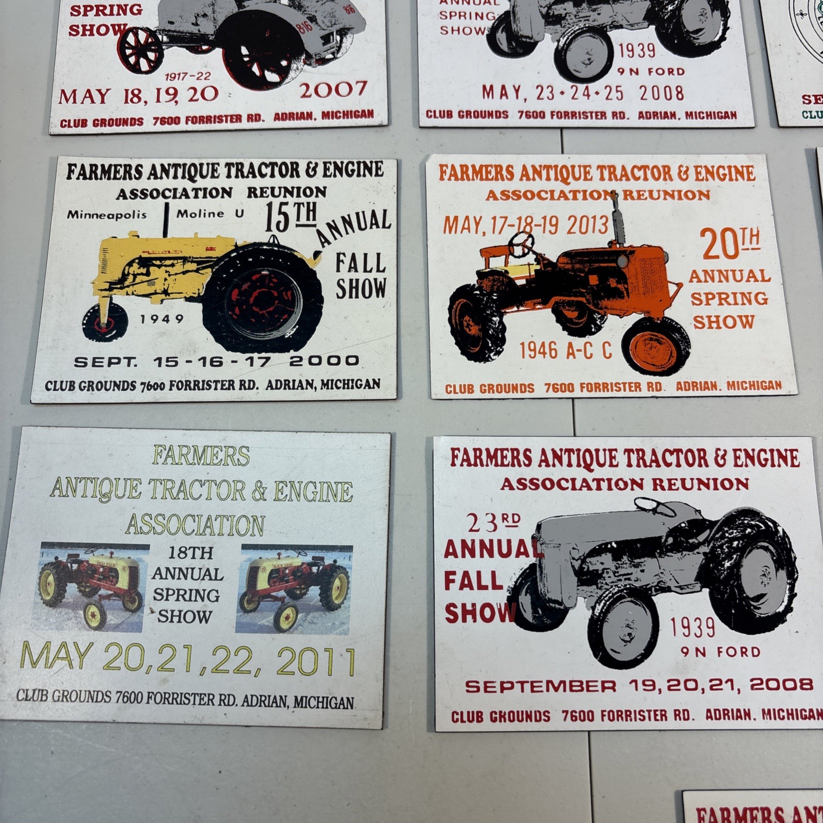 21 Farmers Antique Tractor And Engine Association Show Magnets, Adrian, Michigan