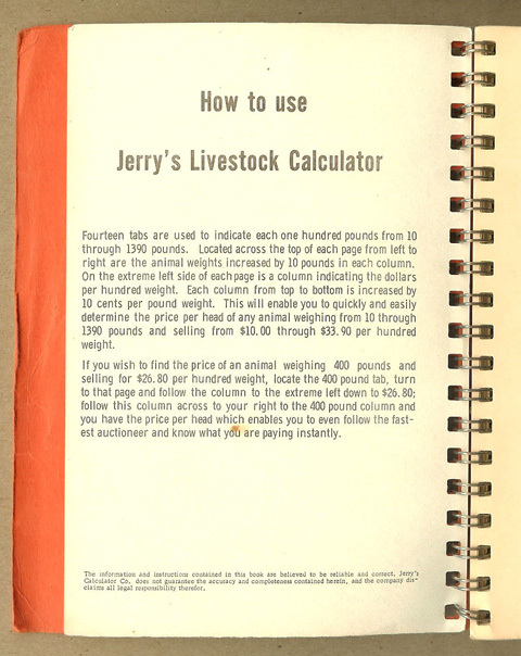 1964 Jerry&rsquo;s Guide to Better Cattle, Sheep,Hogs,Livestock Buying,Holmes, Iowa IA