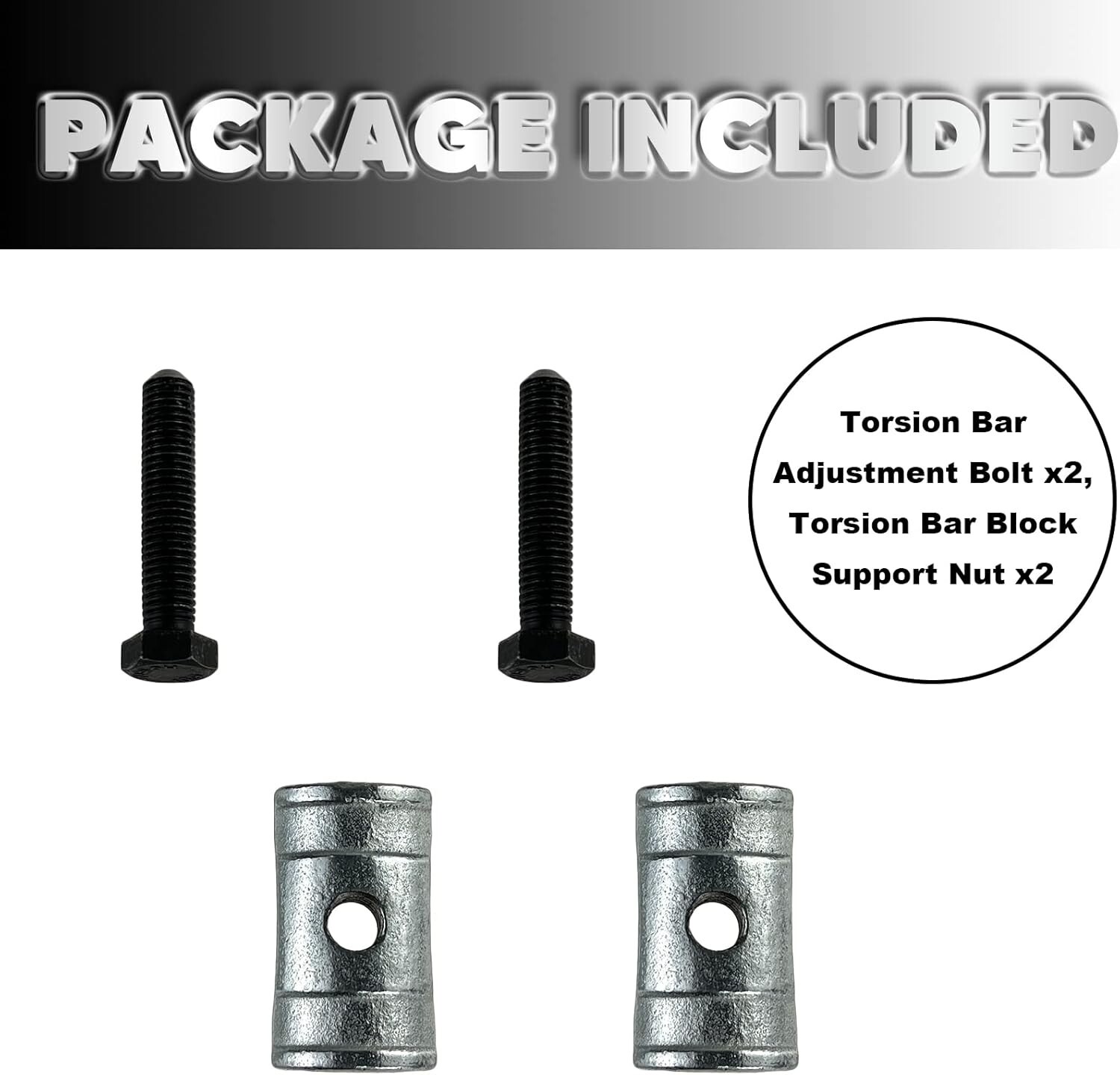Torsion Bar Adjustment Bolt and Lock Nut Fit for Chevrolet Silverado Tahoe GM…