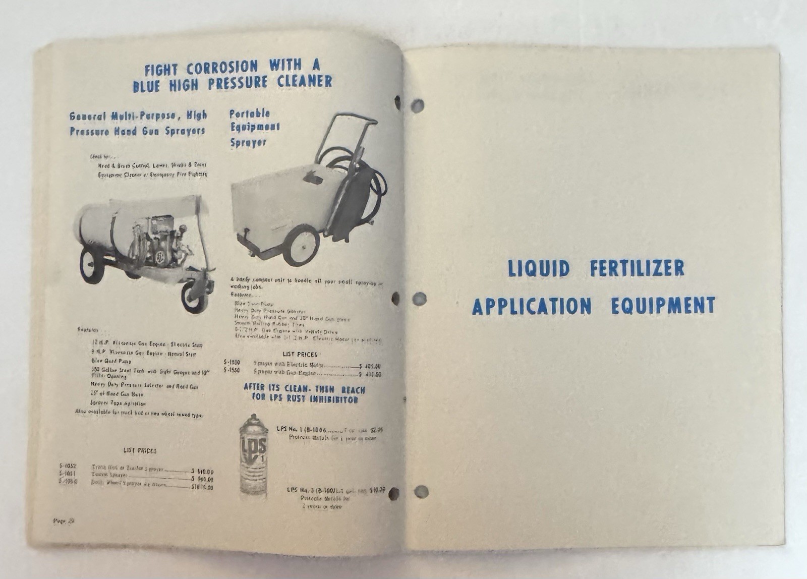 Vintage 1971 BLUE John Blue Company Machine Catalog 1970 1971 Prices Farming