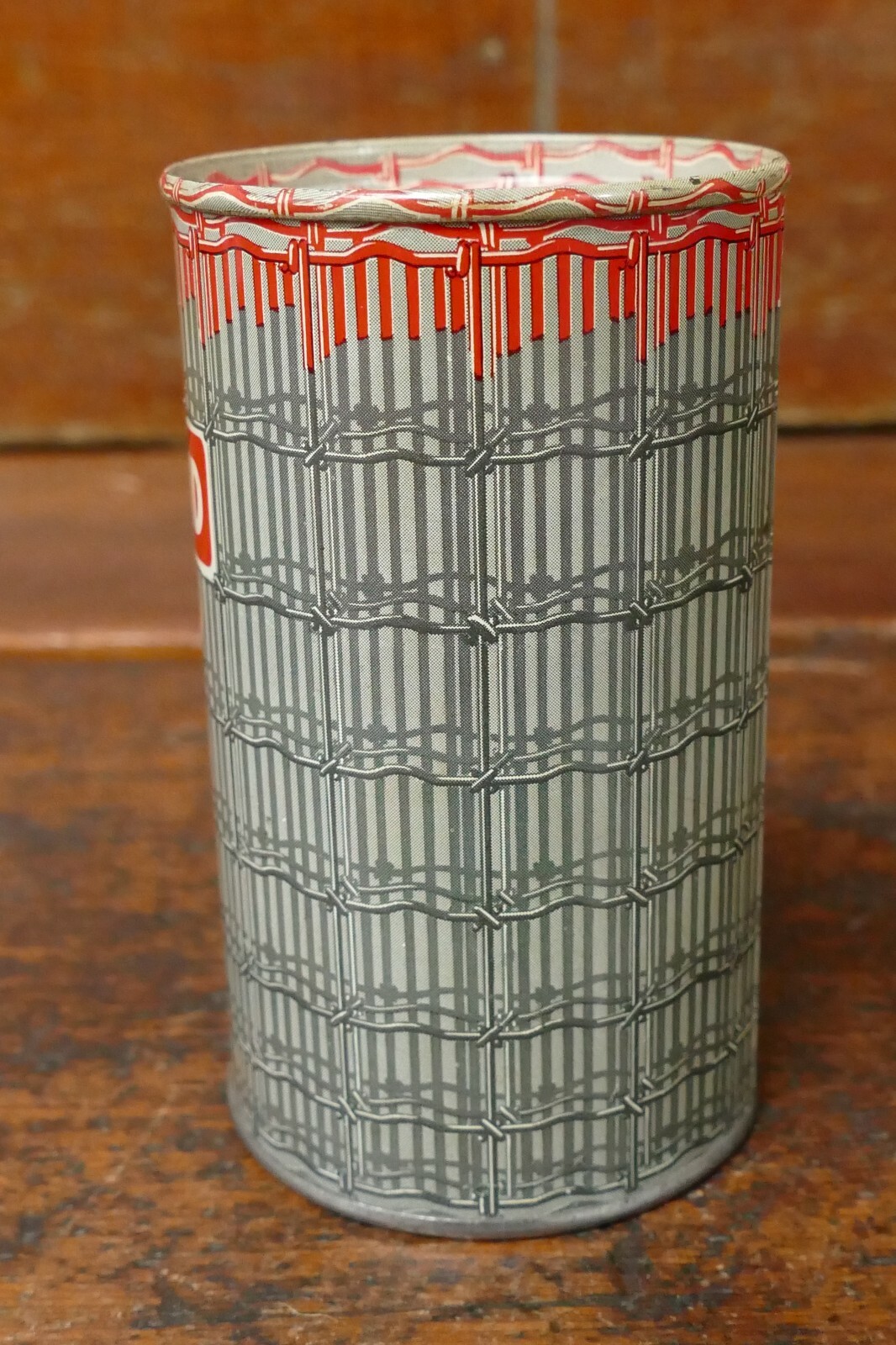 Vintage 1950s RED BRAND Barbed Wire – Wire Fence Promo Advertising Tin Coin Bank