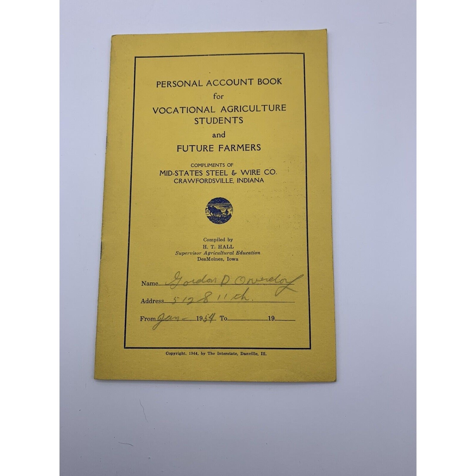 1944 Farm Account Book Mid States Fence Agricultural Accounting and Budgeting