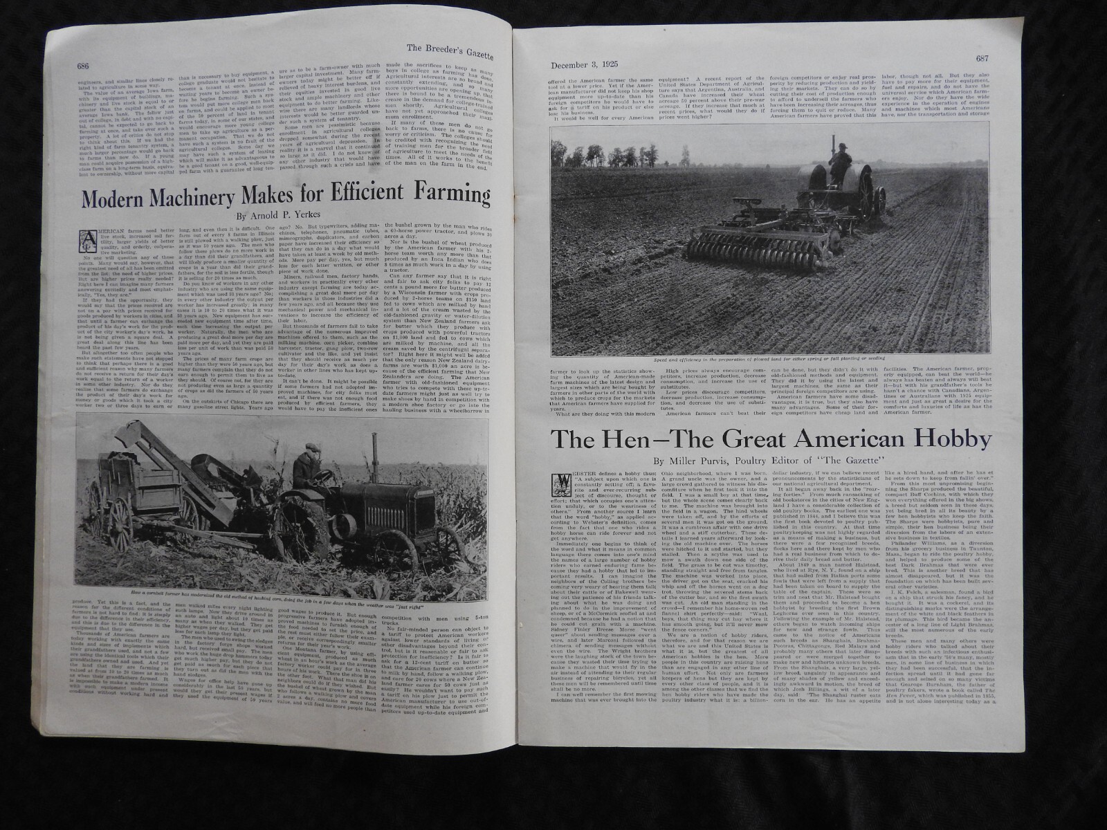 1925 Breeder&rsquo;s Gazette Magazine – cattle rancher farmer horse show VERY GOOD