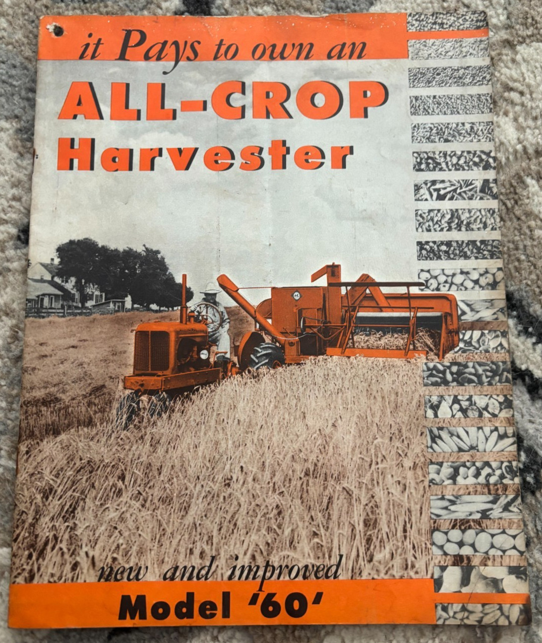 Allis Chalmers 60 All Crop Harvester Combine For 1951 Brochure DCPA26