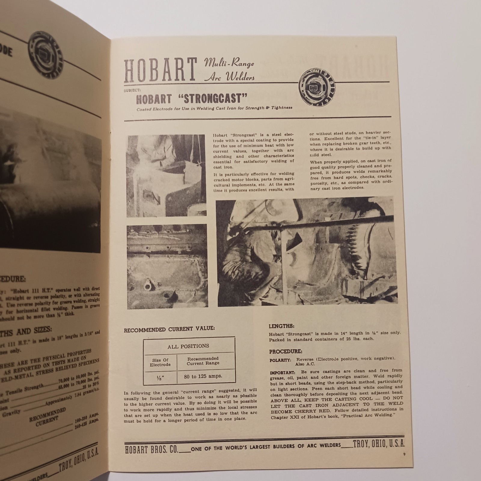 Vintage A Lot Of 3 Farm Advertising Hobart Arc Welders Brochure Mailer