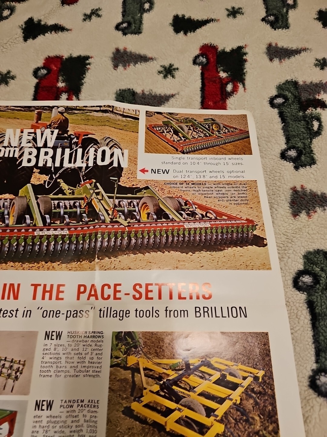 Vintage Brillion Plows Pulverizers Harrows Poster 23&Prime;×17&Prime; Agriculture Equipment