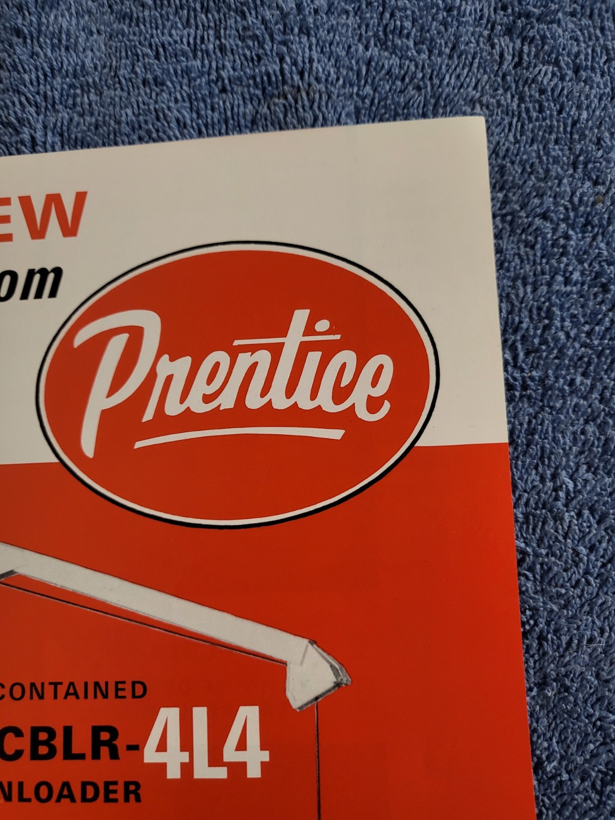 Vintage Prentice Hydraulics Inc. BLOCK UNLOADER Crane Lift Loader BROCHURE WI.