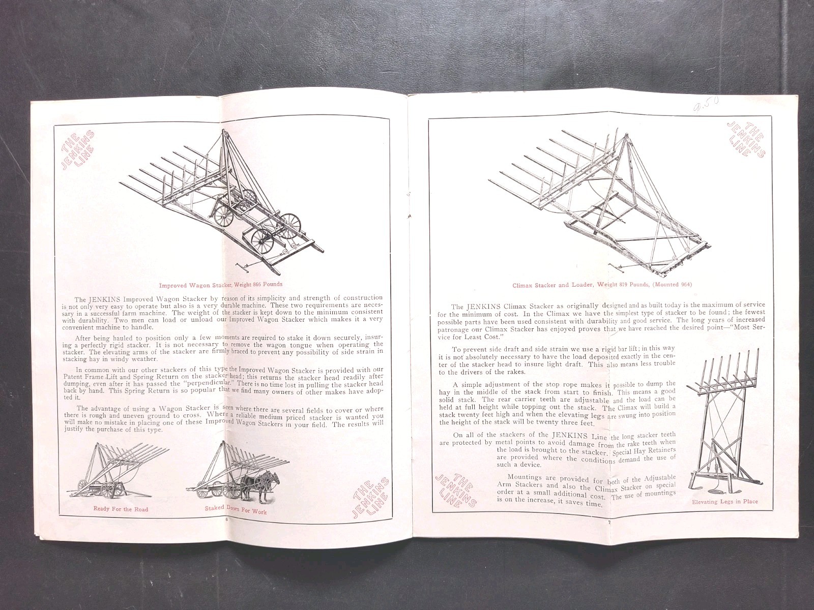 1910s Jenkins Hay Rake Moline NB Farm Dealer Sales Brochure Advertising