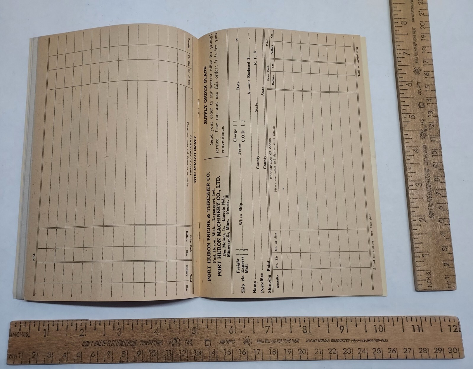 1929 – SUPPLY CATALOG – PORT HURON – 33d Year Book – listing #7379