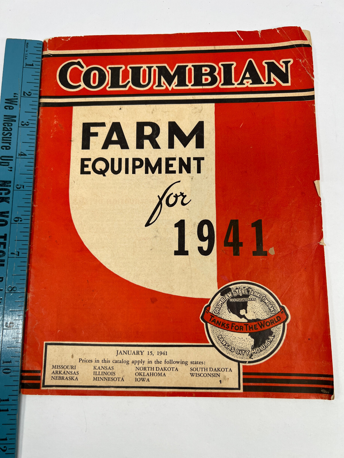 1941 Columbian Farm Equipment Tractor Steel Tank Catalogue Catalog
