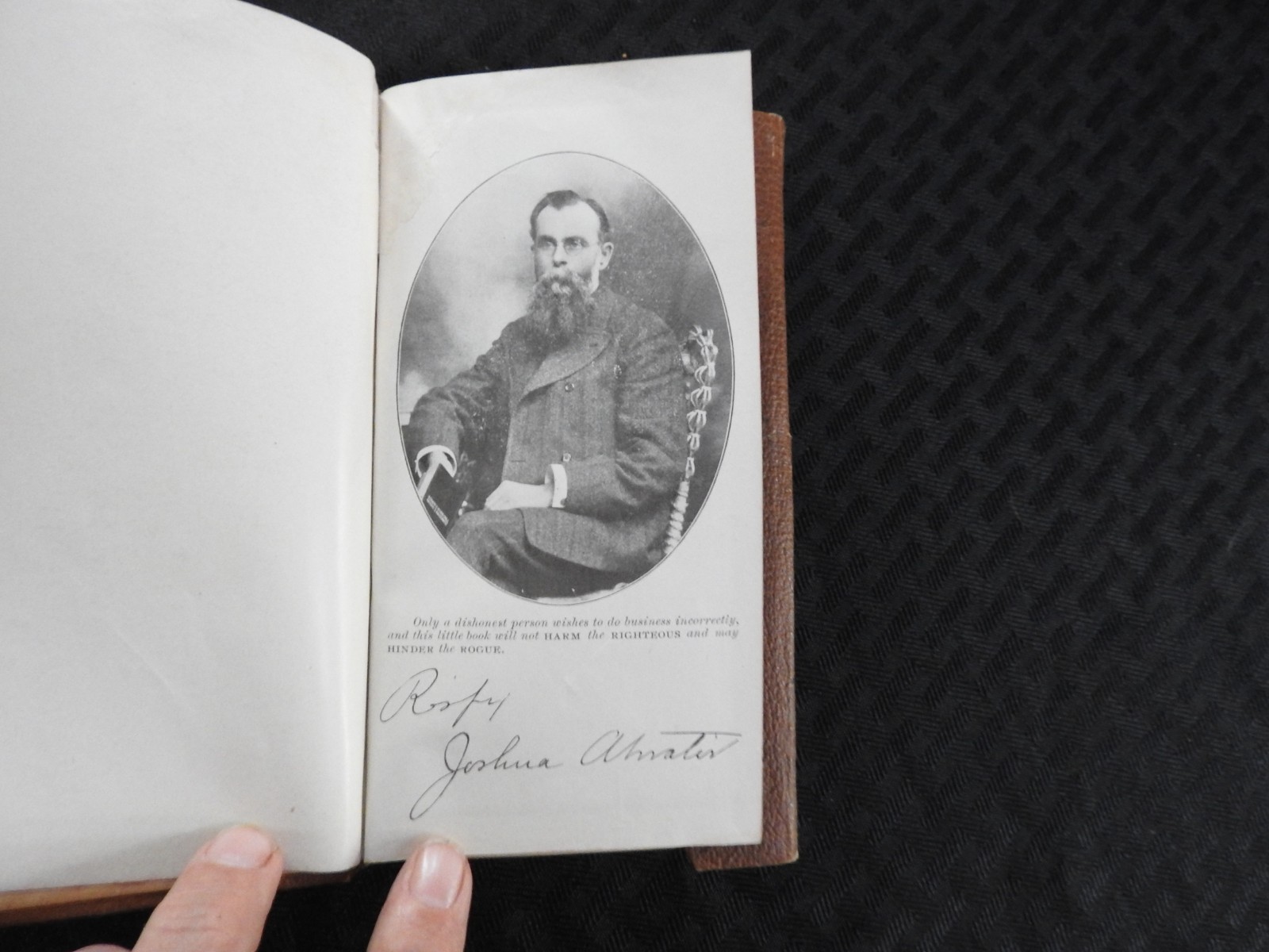 JOSHUA ATWATER&rsquo;S American Farmers Figurer Antique 1901 Booklet Joshua Creston IA