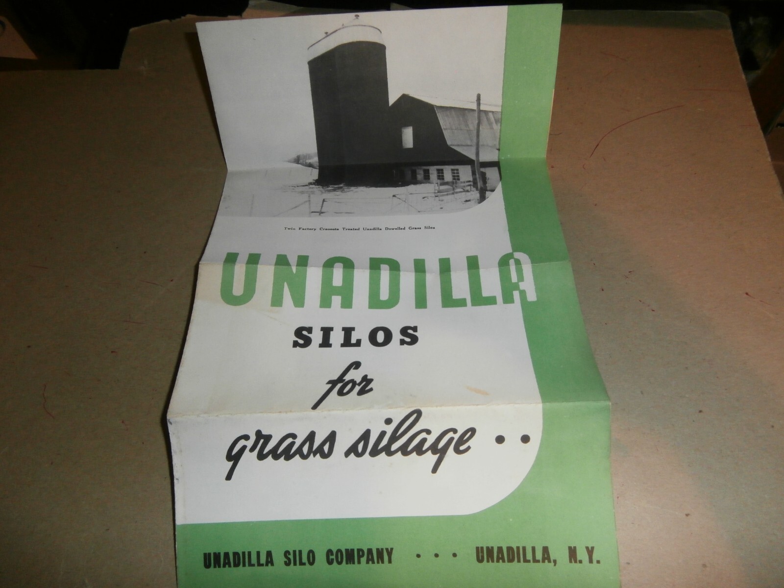 Vintage Unadilla NY Silo Co Farm Sales Brochures Silage Una-Lam Cow Partitions