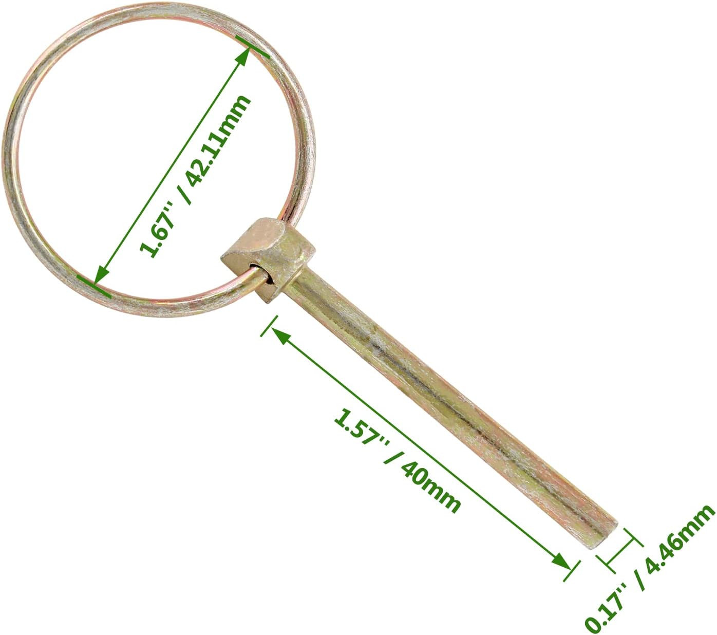 12 PCS Heavy Duty Linch Pin with Ring, 3/16&Prime; X 1-1/2&Prime; Linch Pins for Trailer Tro