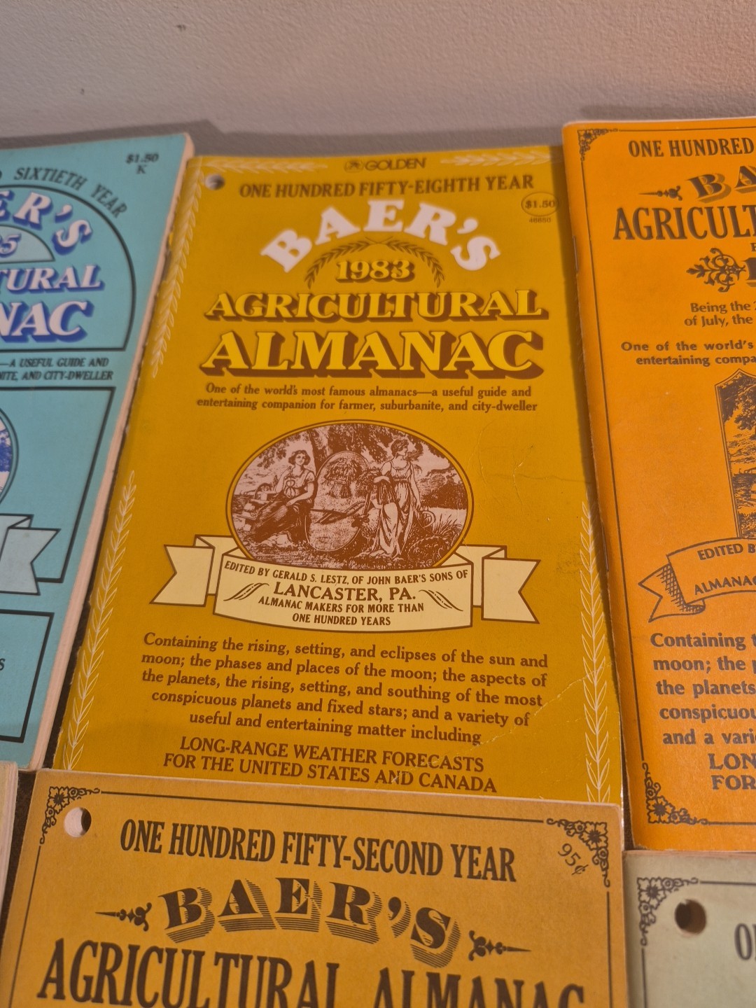 Vtg 8 John Baer&rsquo;s Sons Agricultural Almanac Lancaster PA Farmers Almanac