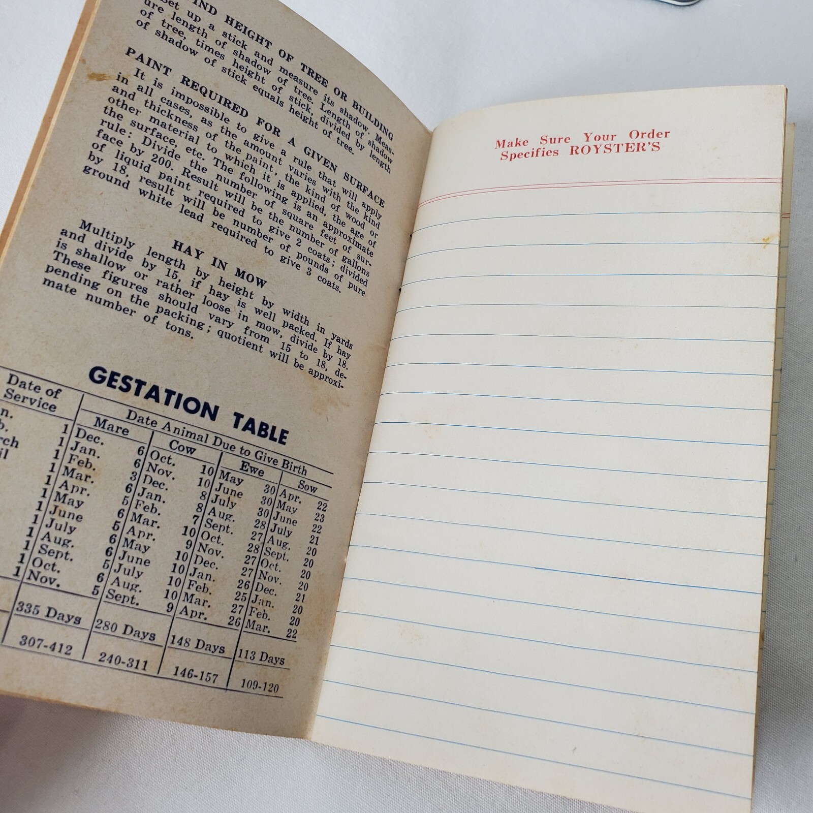 Vtg Farmers Memo Book Bonanza Fertilizer Advertisement Promo Farming 66 VA USA