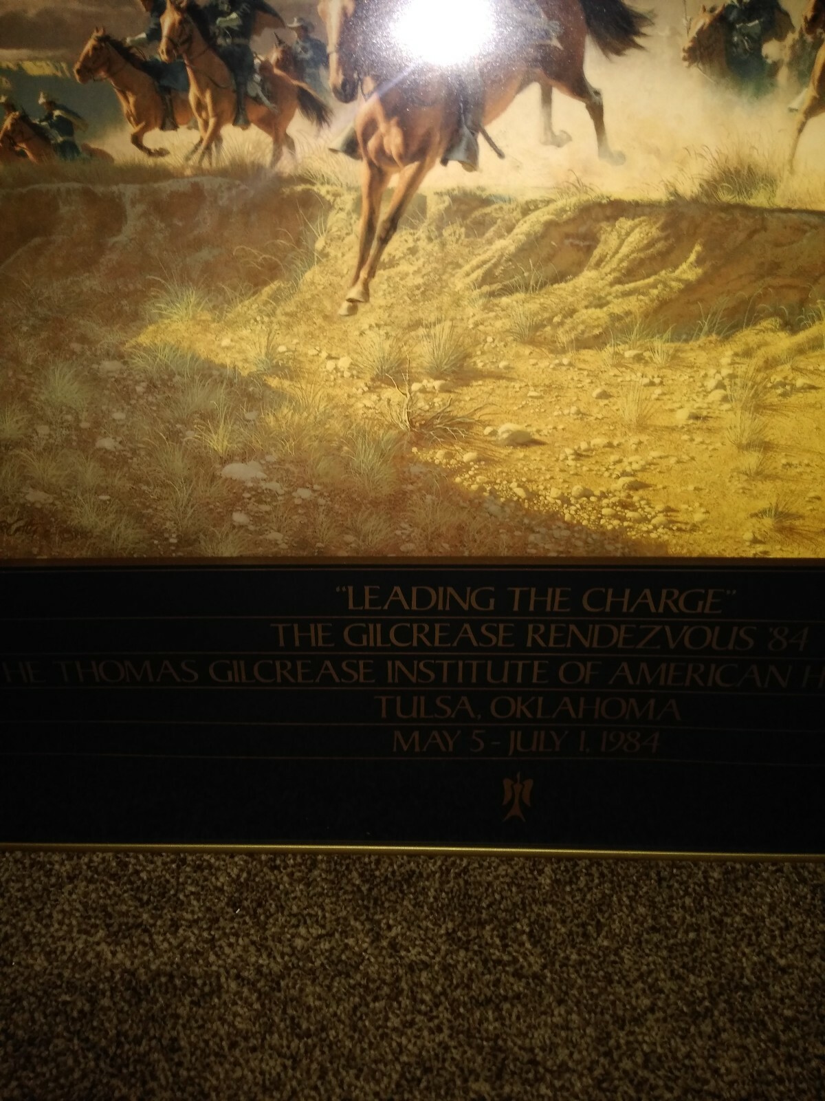 Frank C. McCarthy Leading the Charge Gilcreace Redevous 84 24×30 framed w/ cert
