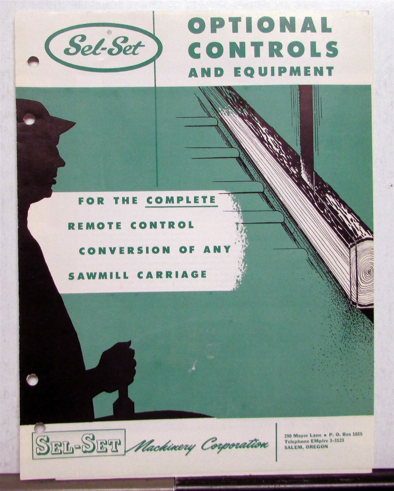 1958 Sel Set Optional Controls & Equipment Construction Sales Tri-Folder