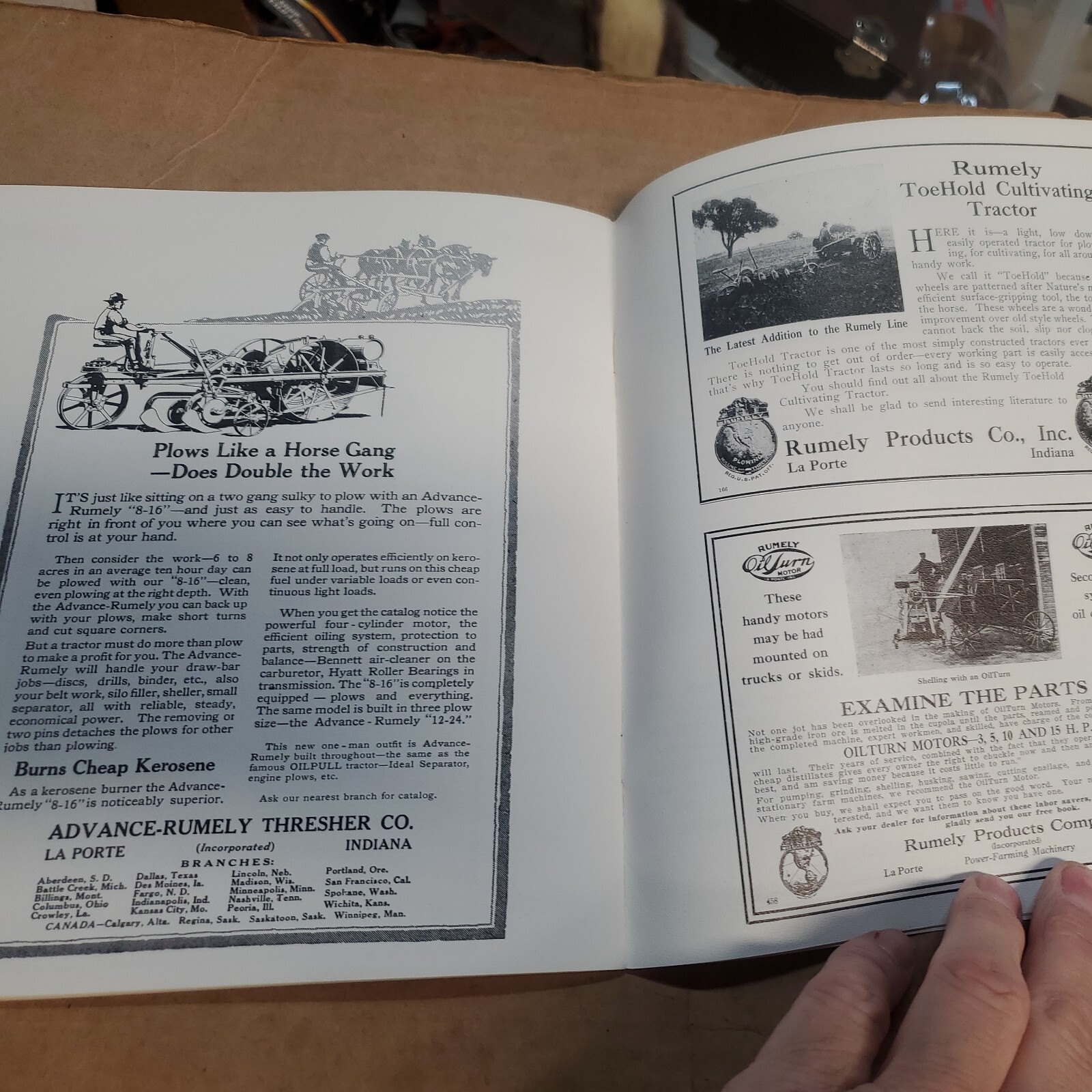 Advance-Rumley DoAll tractor book/brochure reprint by Verne Kindschi