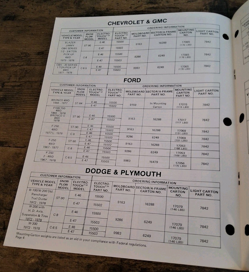 Meyer Products Snow Plows Brochure And Price List