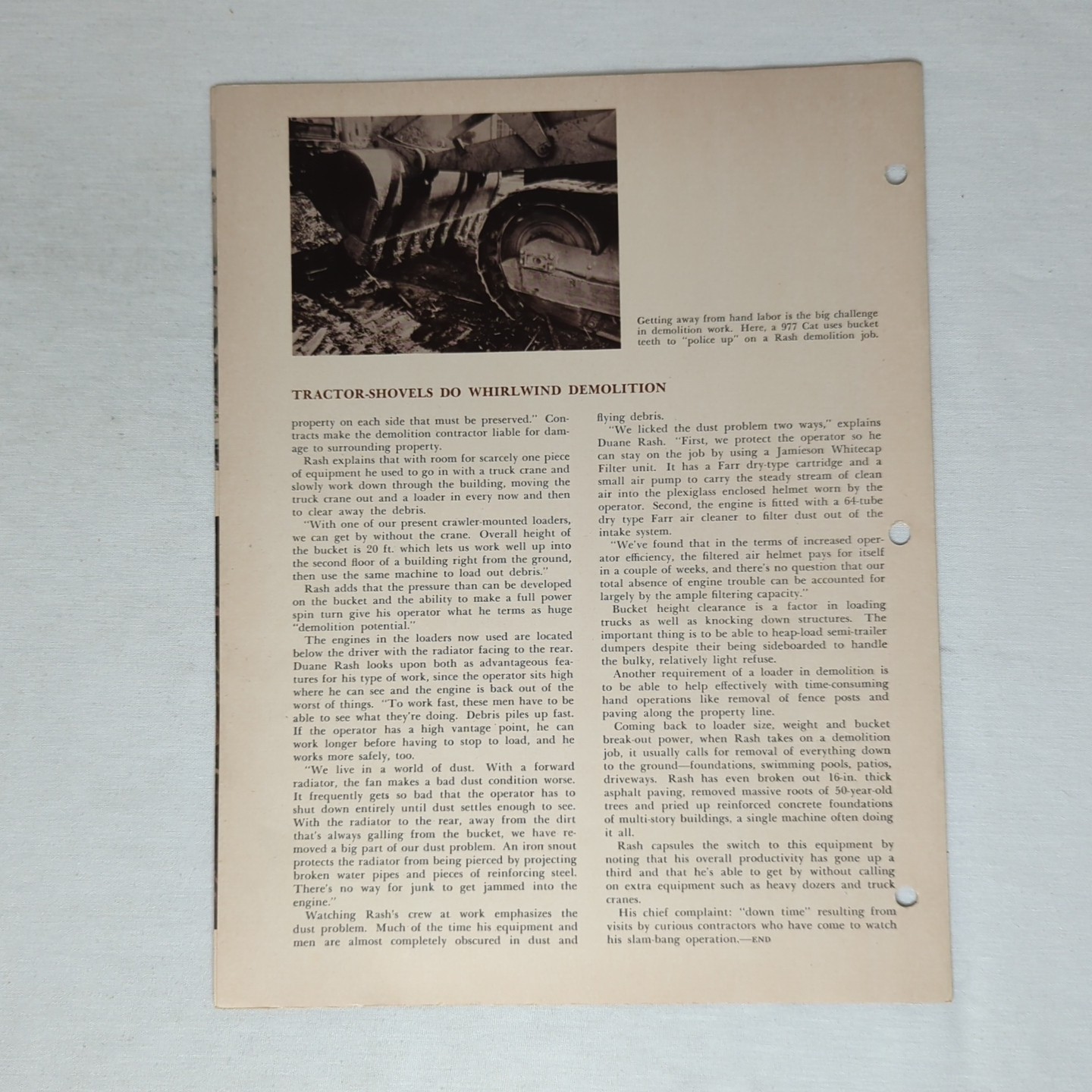 EIMCO 136 tractor dozer BUILDING DEMOLITION brochure