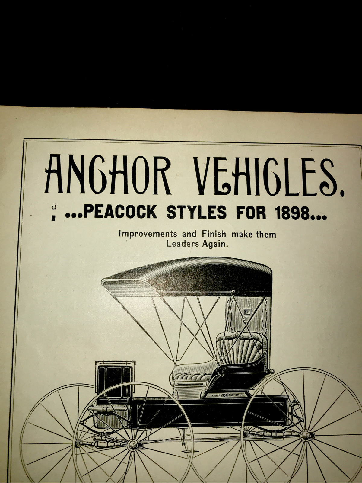 1898 Anchor Lion & Flint Buggies Wagon Farm Advertising – Kansas City MIssouri