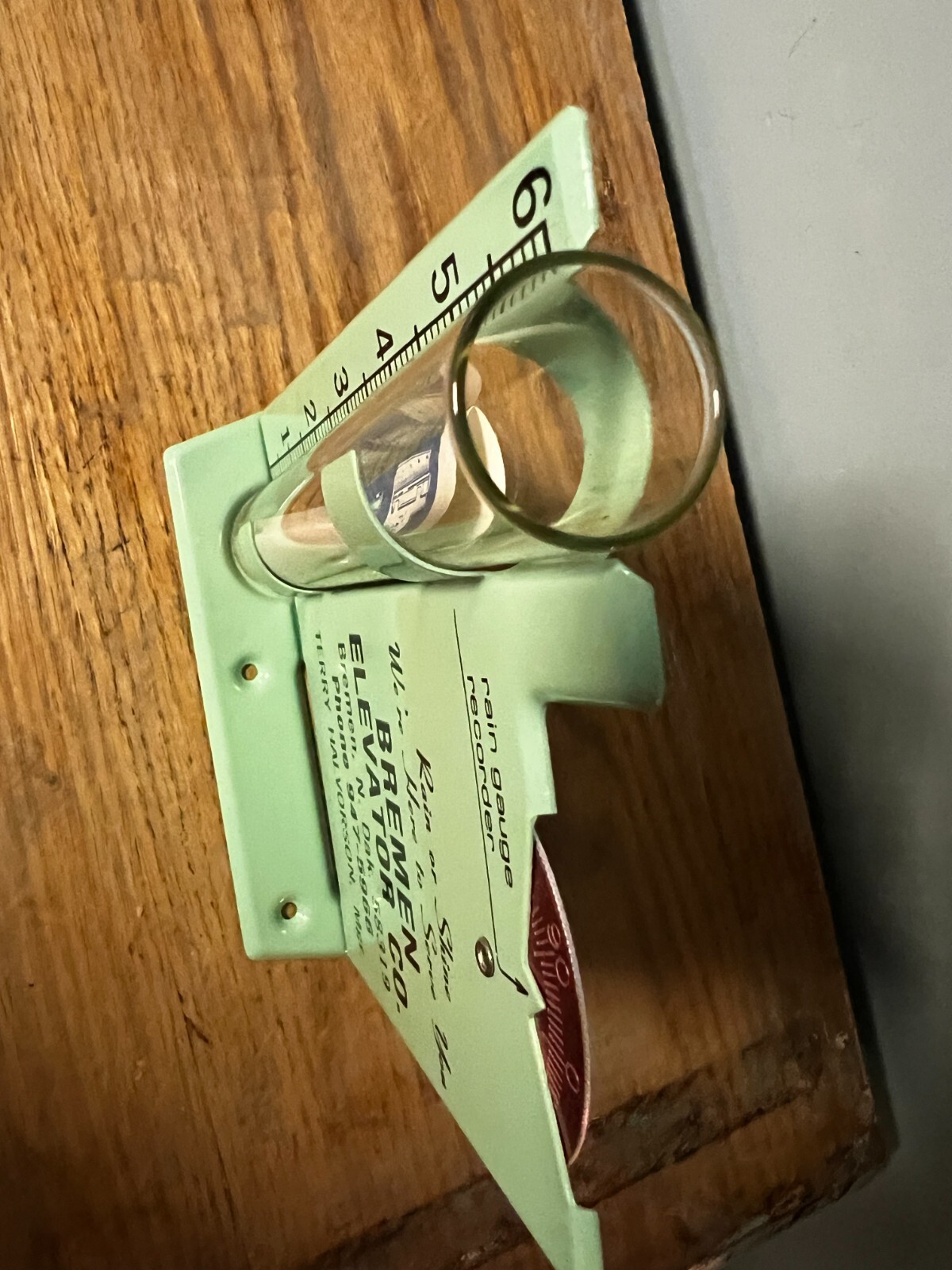 Vintage RARE BREMEN NORTH DAKOTA ND ELEVATOR CO. Rain Gauge Bremen N Dak 58319