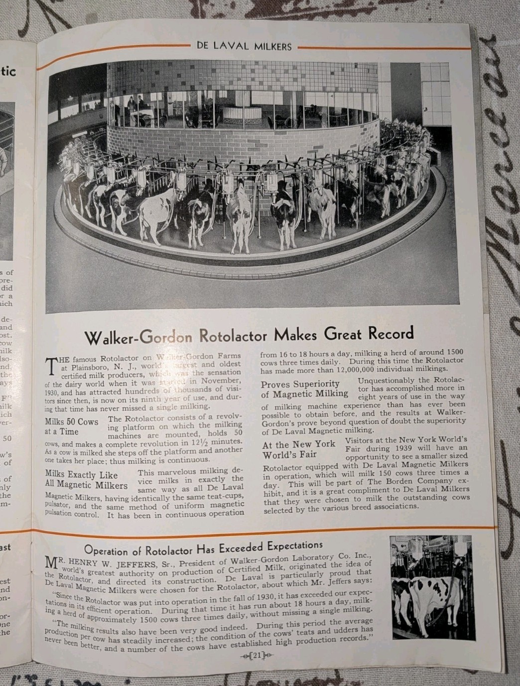 De Laval Milkers 1939 Dairy Equipment Brochure Rotolactor Milking Machines