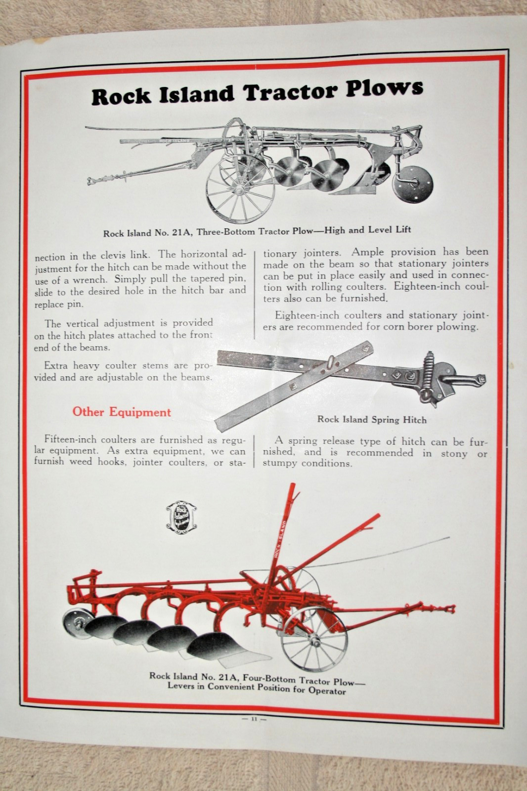 ROCK ISLAND TRACTOR & PLOWS BROCHURE 1920