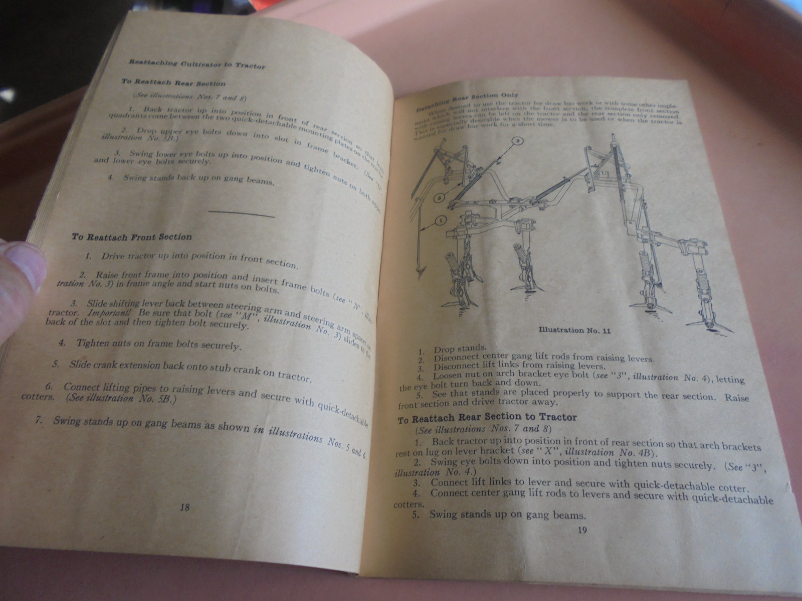 Vintage 1948 Operating and Service Manual for Massey-Harris 22 and 22K tractors