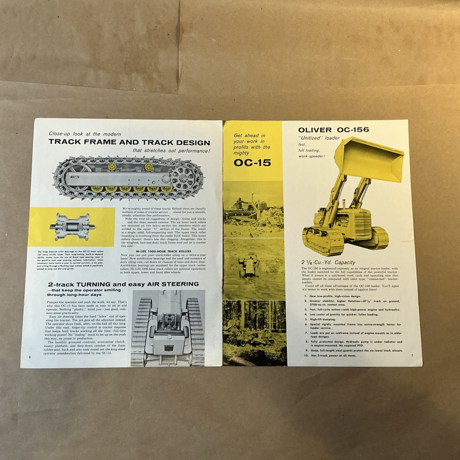 Vintage Original Oliver OC15 Tractor Brochure Oliver Corporation As Is INV-P0042