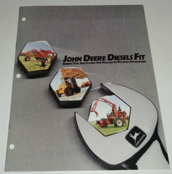 John Deere Diesel Engine Off Road Applications Sales Brochure Detasseler 9/89