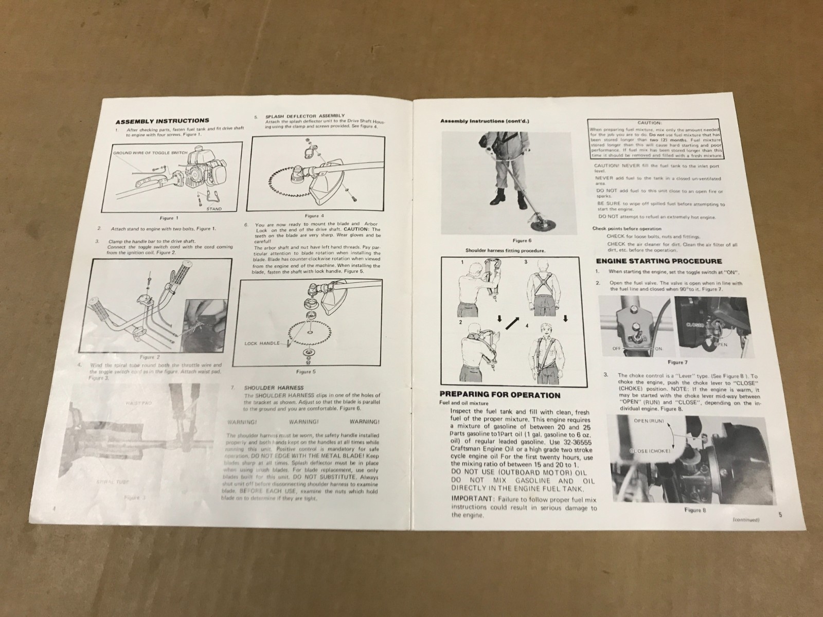 Vintage Sears Craftsman 37.7 CC Gas Brushwhacker Owner&rsquo;s Manual