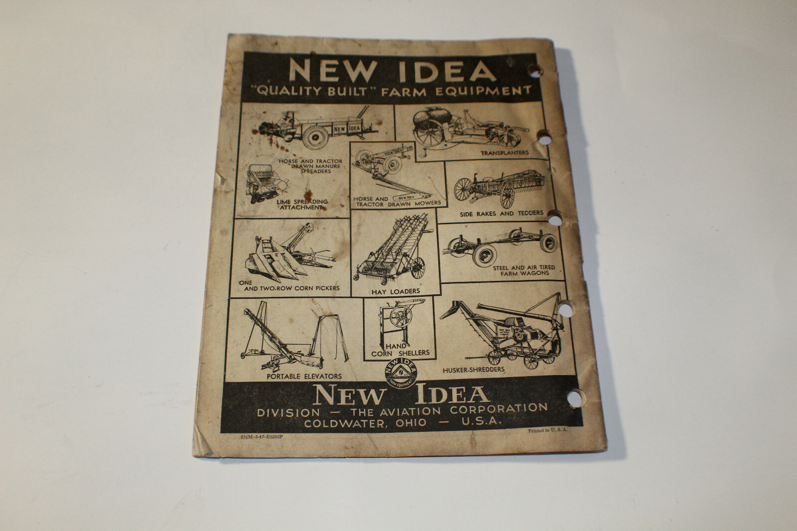 1947 New Idea No. S-43 New Nisco Model 6 Manure Spreaders Repair Parts List