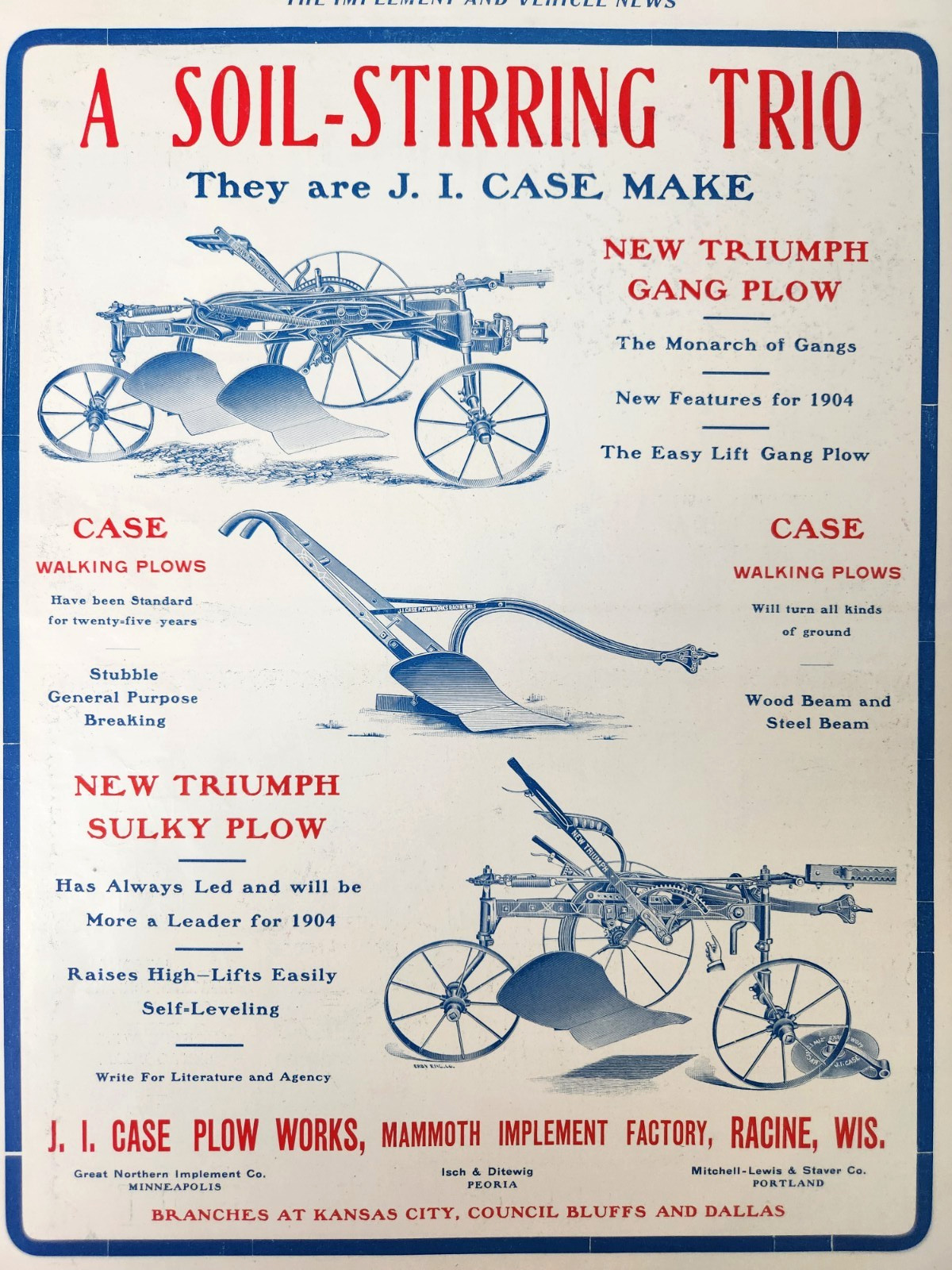 Milwaukee Deering Int Harvester Farming Santa Equipment 1903 Magazine Print Ad