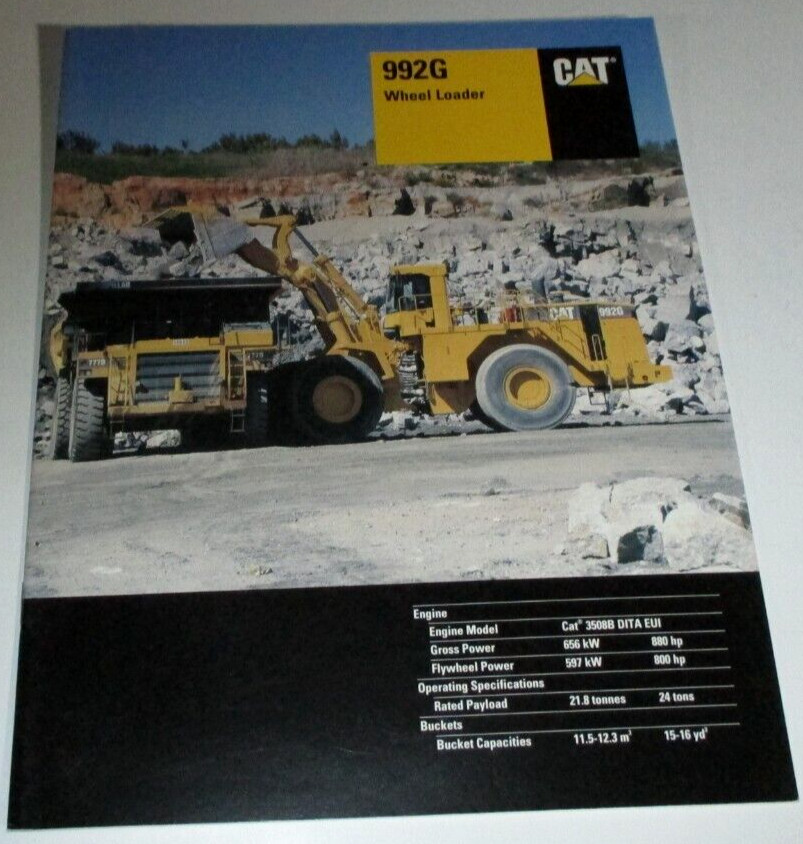 *Caterpillar 992G Wheel Loader Sale Brochure Literature AEHQ5526 2003 ORIGINAL!