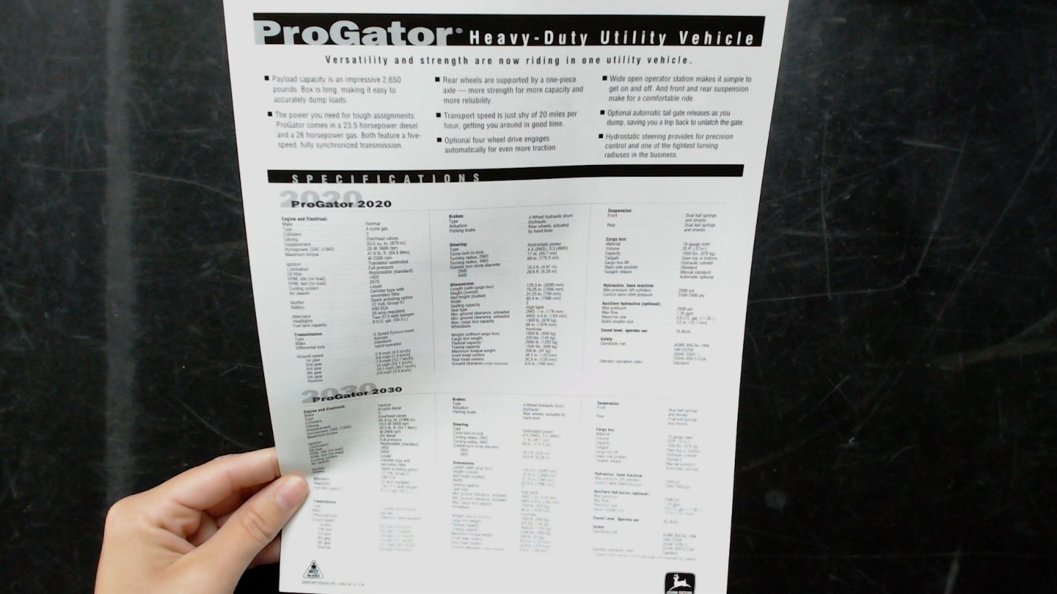 John Deere ProGator Brochure Heavy-Duty Utility Vehicle 2020